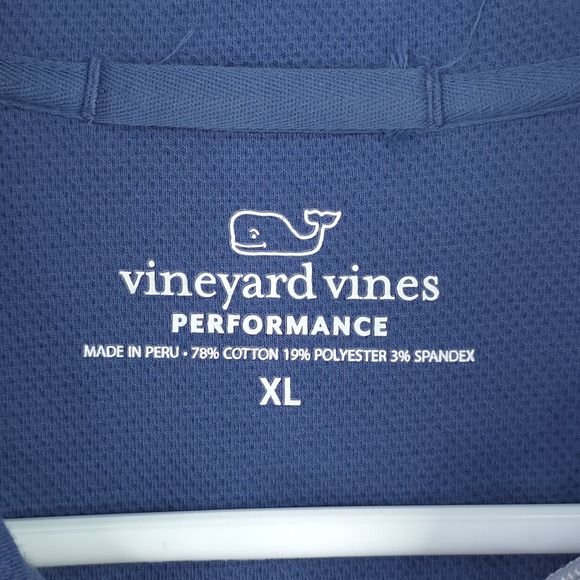 Vineyard Vines Sweater Men's XL Blue Performance Quarter Zip Golf Pullover - Picture 4 of 10